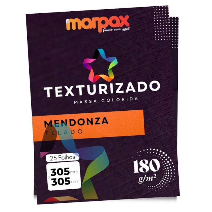 Papel Texturizado 180g 305x305mm Mendonza Telado Marpax 25fls