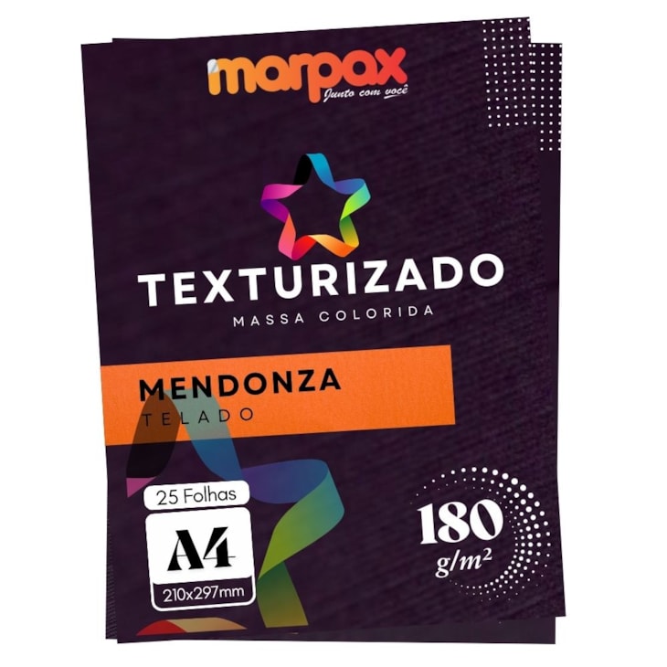 Papel Texturizado 180g A4 210X297mm Mendonza Telado 25fls