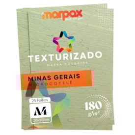 Papel Texturizado 180g A4 Minas Gerais Microcotelê 25fls