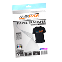 Papel Transfer Jato Tinta A4 Tecido Escuro 300g Marpax 05fls