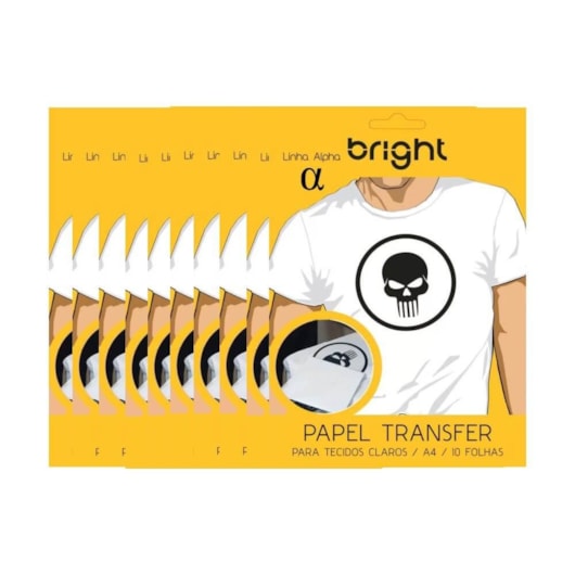 Papel Transfer para algodão A4 Tecidos Claros Bright 100 Fls