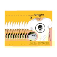 Papel Transfer para Algodão A4 Tecidos Claros Bright 100fls