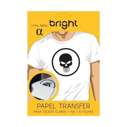 Papel Transfer para algodão A4 Tecidos Claros Bright 10Fls