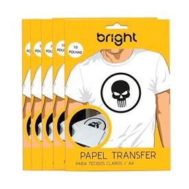 Papel Transfer para algodão A4 Tecidos Claros Bright 50Fls