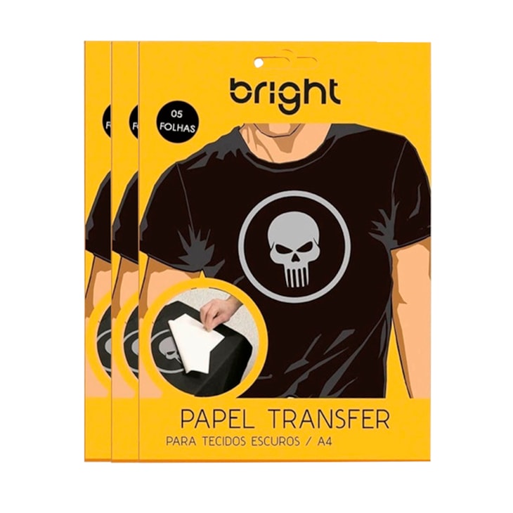 Papel Transfer para algodão A4 Tecidos Escuros Bright 25 Fls
