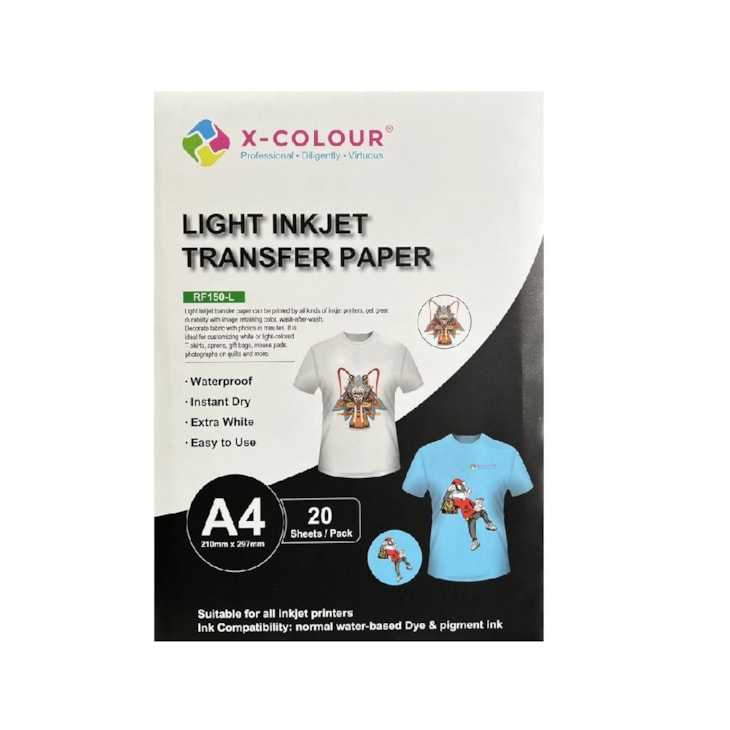 Papel Transfer Tecidos Claros para Algodão A4 X-Colour
