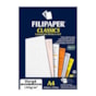 Papel Vergê Branco A4 210x297mm 180g/m² Filipaper 50 Folhas