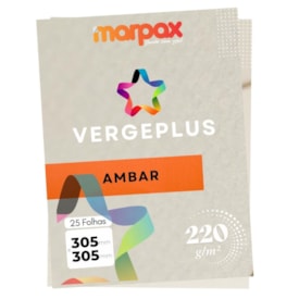 Papel Vergê Plus 220g 305X305mm Ambar Marpax Pacote25fls