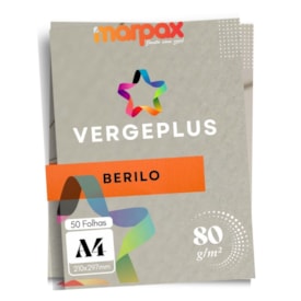 Papel Vergê Plus 80g A4 210x297mm Berilo Marpax com 50fls
