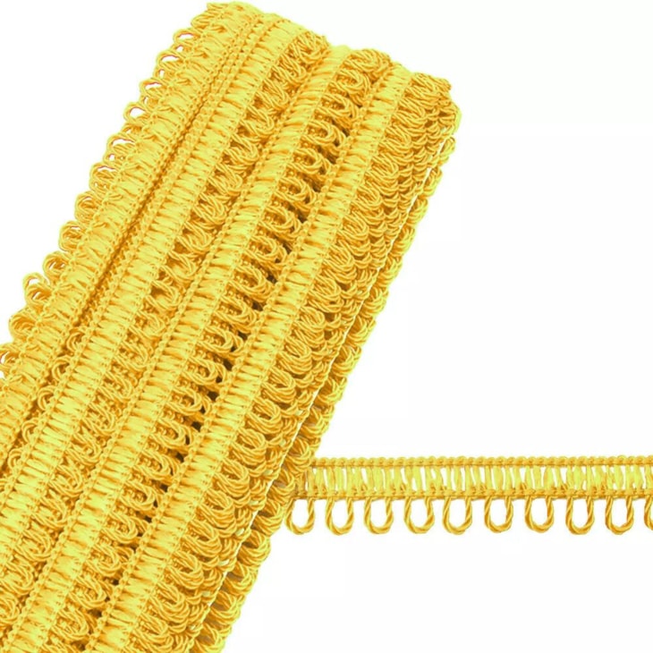 Passamanaria Ponto Curva 7000 Amarelo Ouro  Marpax 10mm x 10m