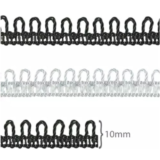 Passamanaria Ponto Curva 7000 Preto Marpax 10mm x 10m