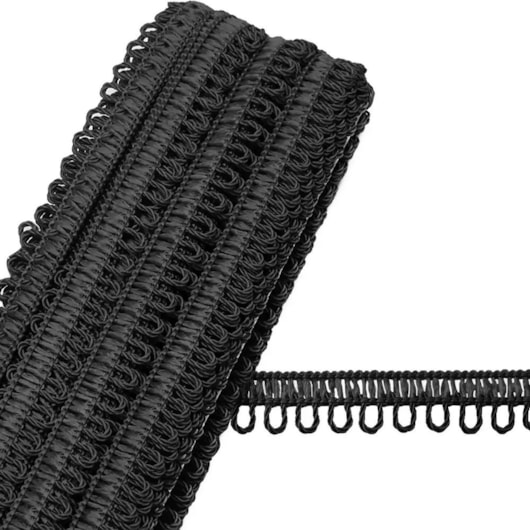 Passamanaria Ponto Curva 7000 Preto Marpax 10mm x 10m