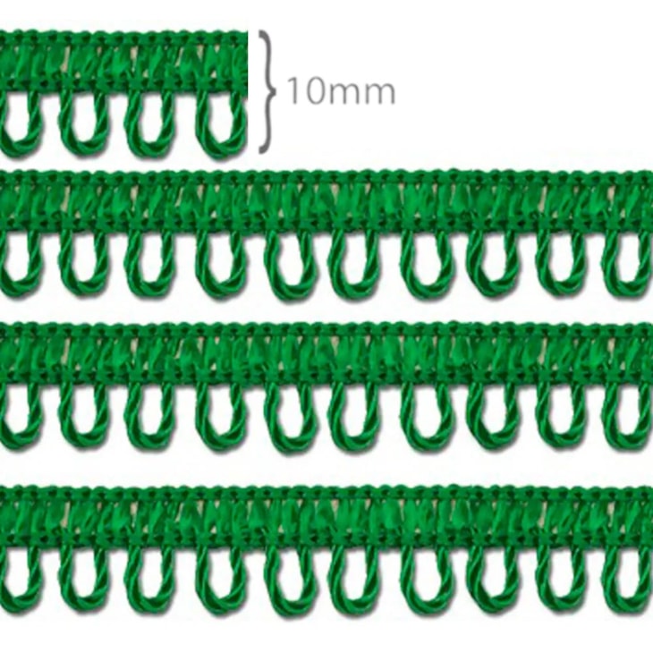 Passamanaria Ponto Curva 7000 Verde Esmeralda com 10mmx10m