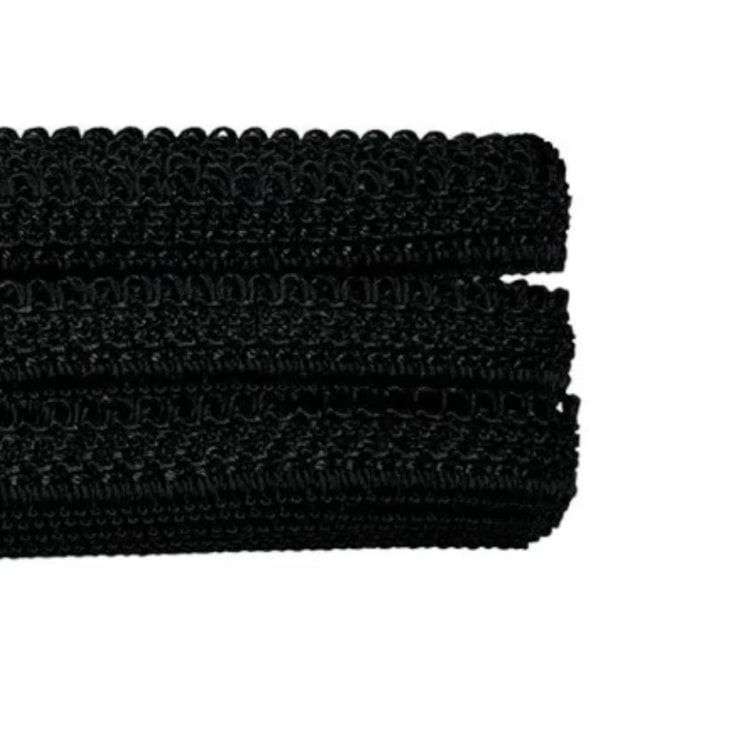 Passamanaria Preto de Viscose 7080 Marpax com 20mm x10m