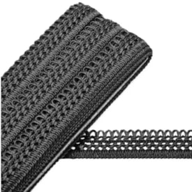 Passamanaria Preto de Viscose 7080 Marpax com 20mm x10m
