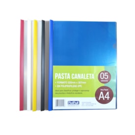 Pasta Canaleta A4 220X307mm Sortidos Plastpark com 05un