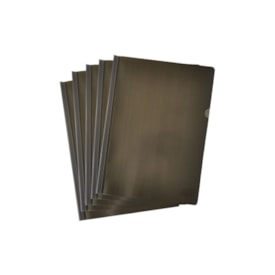 Pasta Canaleta Lisa A4 230X310mm Fumê ACP Pacote com 10un