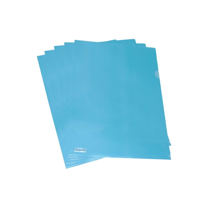 Pasta L A4 Plástica 218x306mm PP Azul Plastpark 10un