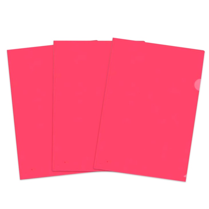 Pasta L A4 Plástica (220X310mm ) Vermelho ACP com 10uni