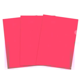 Pasta L A4 Plástica (220X310mm ) Vermelho ACP com 10uni