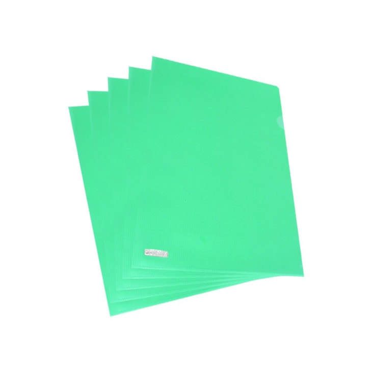 Pasta L Ofício Plástica 224x335mm Verde Plastpark 10un