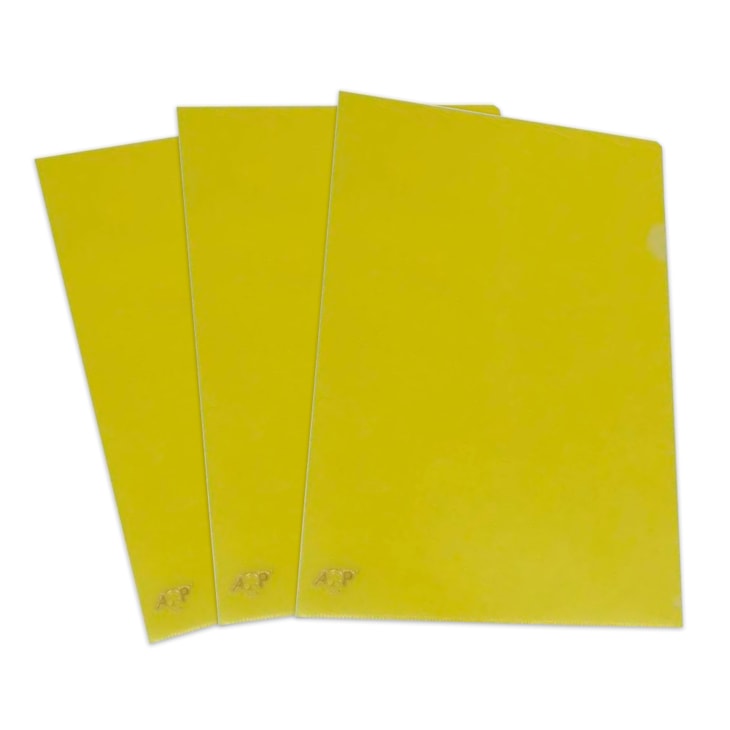 PASTA L PLÁSTICA OFÍCIO 210X350MM AMARELO CRISTAL ACP 10UN