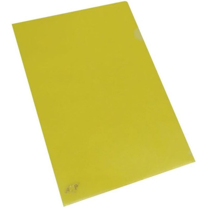 PASTA L PLÁSTICA OFÍCIO 210X350MM AMARELO CRISTAL ACP 10UN