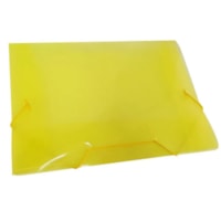 Pasta Plástica Escolar Amarelo Ofício Fina PP ACP com 10un