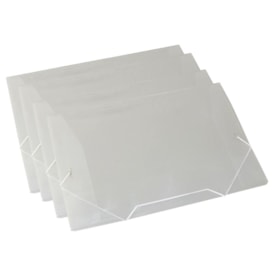 Pasta Plástica Escolar Cristal Ofício Fina PP ACP com 10un