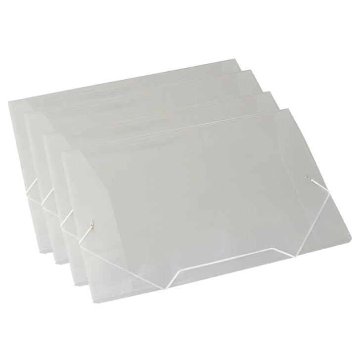 Pasta Plástica Escolar Cristal Ofício Fina PP ACP com 10un