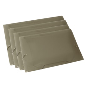 Pasta Plástica Escolar Fume Ofício Fina PP ACP com 10un