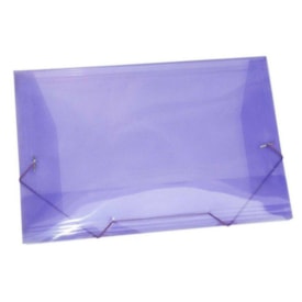 Pasta Plástica Escolar Lilás Ofício Fina PP ACP com 10un