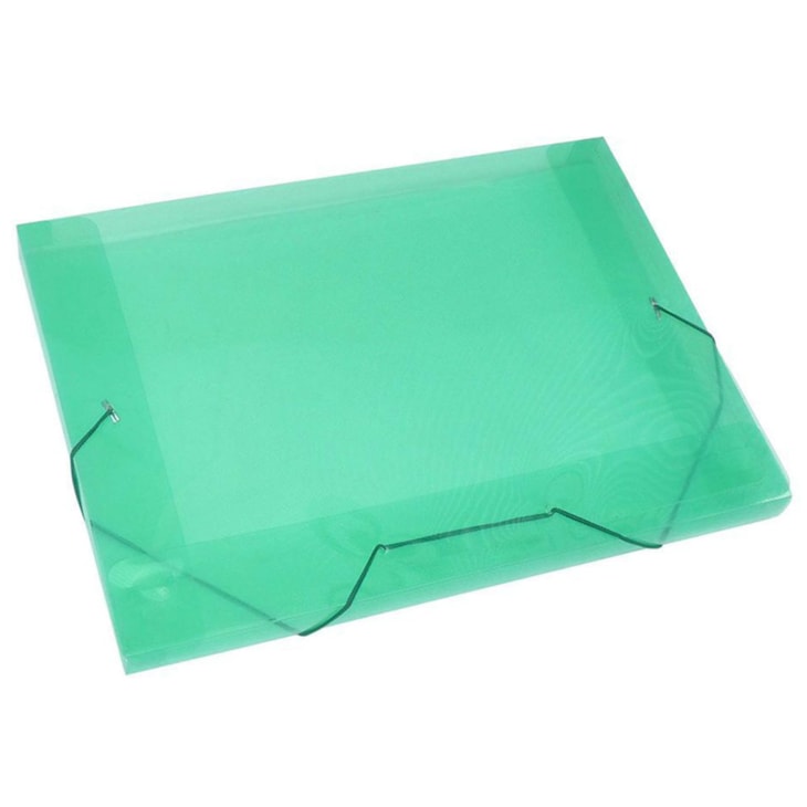 Pasta Plástica Escolar Verde Ofício Fina PP ACP com 10un