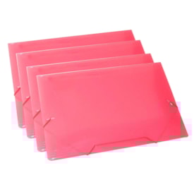 Pasta Plástica Escolar Vermelho Ofício Fina PP ACP 10un