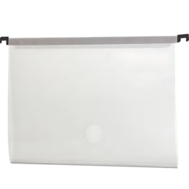Pasta Suspensa Plástica PP Cristal Pacote com 05 Unidades