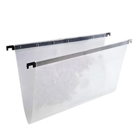 Pasta Suspensa Plástica PP Cristal Pacote com 05 Unidades