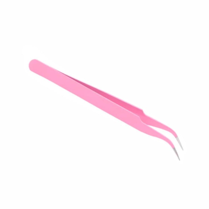 Pinça Ponta Curva Rosa para Costura Lmx-15 Lanmax com 01un