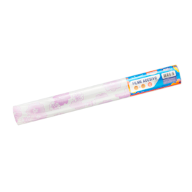 Plástico Adesivo Flores Lilás 80mic 45cmx10 metros BRW