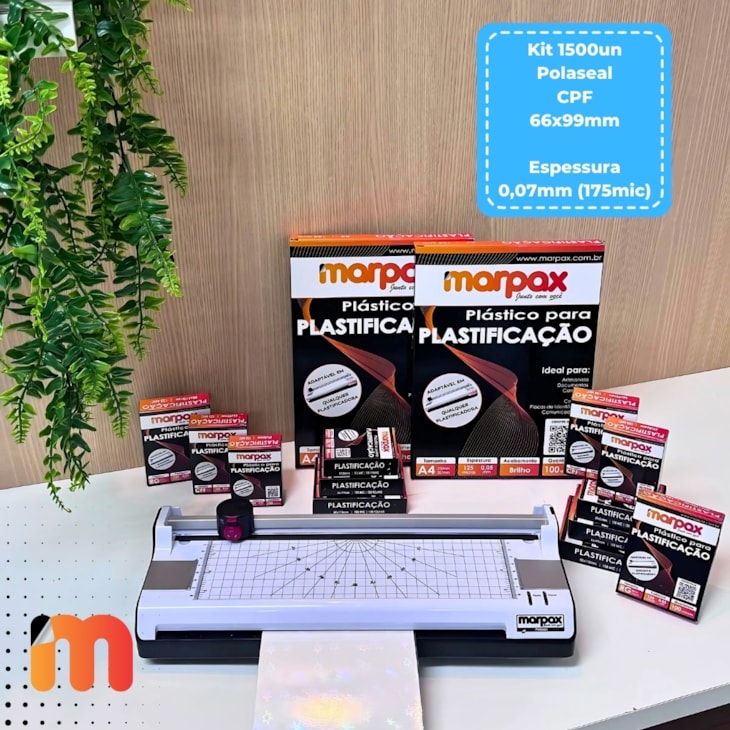 Polaseal CPF 1500un Plástico para  Plastificação 0,07 175Mic