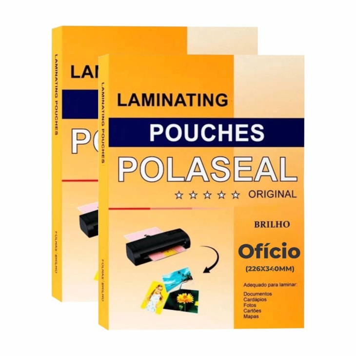 Polaseal Ofício 200un Plástico Plastificação 0,07 175mic