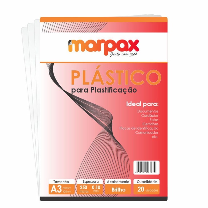 Polaseal Plástico para Plastificação A3 303x426x0,10mm 20un