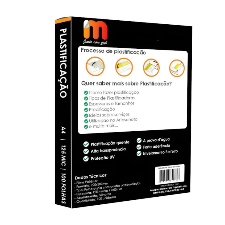 Polaseal Plástico para Plastificação A4 220x307x0,05mm 100un