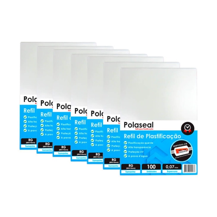 Polaseal RG 1000un Plástico para Plastificação 0,07 175mic