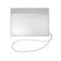 Porta Crachá PVC Cordão Silicone horizontal 12x8cm ACP 100un