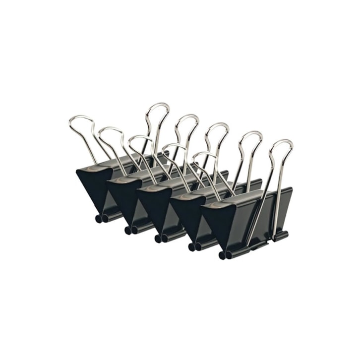 Prendedor de papel Binder Clip 15mm BRW caixa com 60un