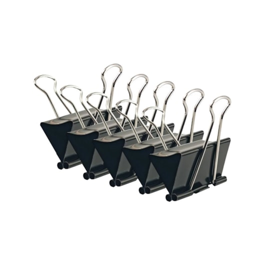 Prendedor de papel Binder Clip 25mm BRW caixa com 48un Prendedor de papel Binder Clip 25mm BRW caixa com 48un