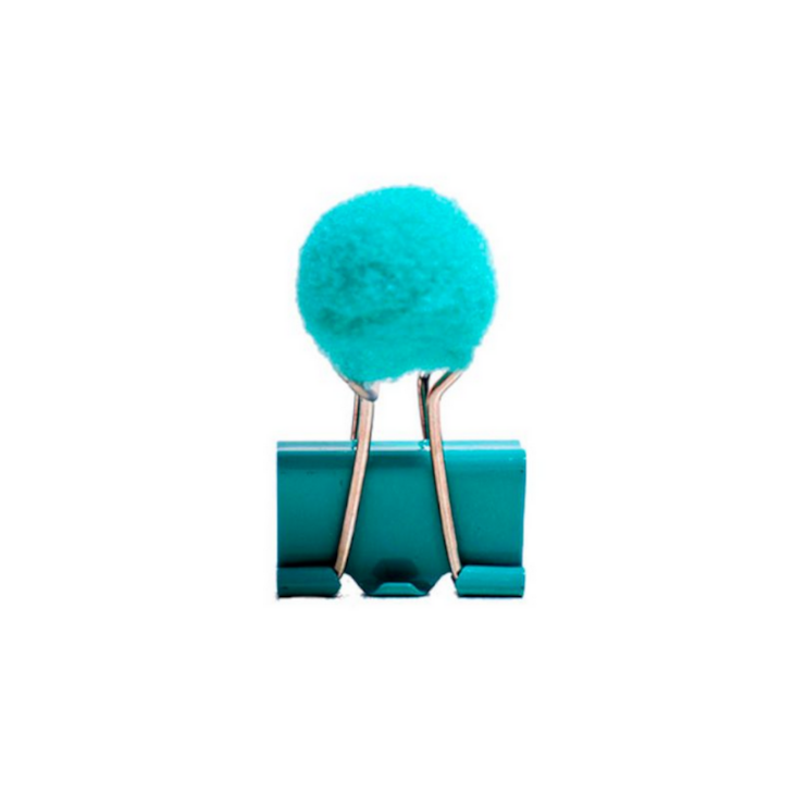 Prendedor de Papel Binder Clip 25mm Pompom BRW 4un