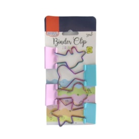 Prendedor de Papel Binder Clip 25mm Rainbow Formatos BRW 4Un