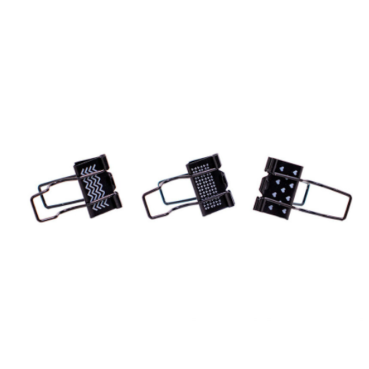 Prendedor de Papel Binder Clip 25mm Suporte para Lápis 06un