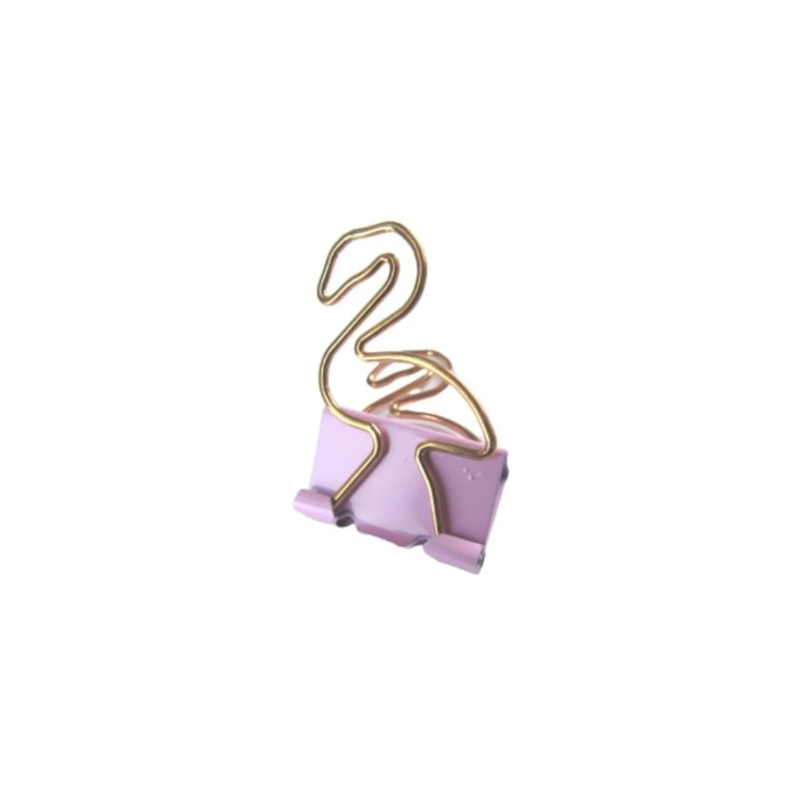 Prendedor de Papel Binder Clip BRW 25mm Cacto e Flamingo 6un